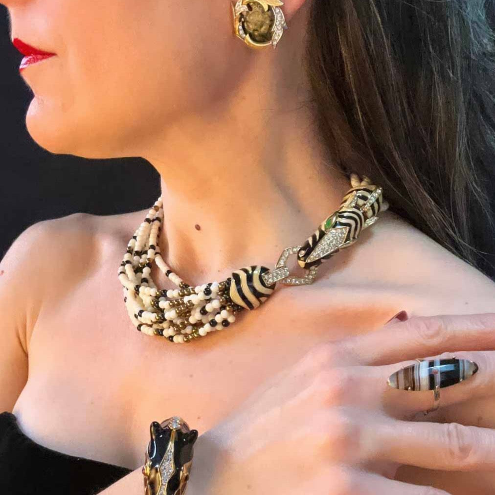 Haut La Femme Gilar - Imprimé Zèbre Soie Mousseline Avec Perles, Taille 8, Neuf Avec étiquettes, Dos Nu
