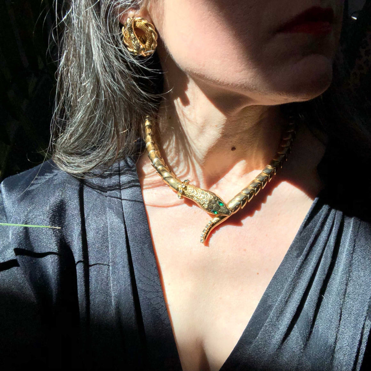 Bejeweled Serpent Choker – Feather & Foxglove