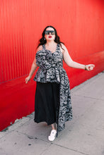 byVINNIK Fleur Peplum Top in "Skulls"