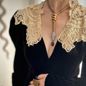 Antique Serpent Drop Necklace