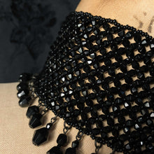 Black Iris Beaded Choker