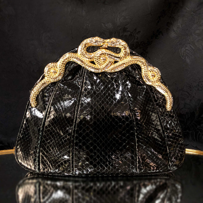Black Snakeskin Purse
