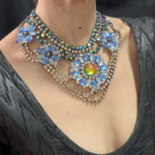 Blue Daisy Necklace