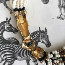 Beaded Zebra Collar by Ciner
