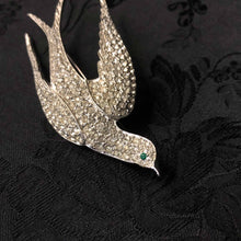 Crystal Swallow Brooch