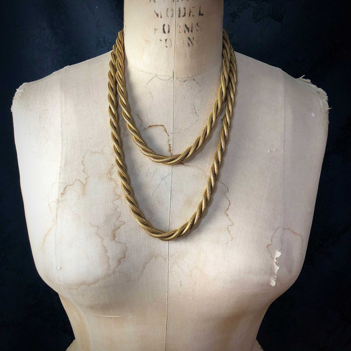 Entwined Snakes Rope Necklace