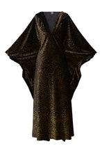 byVINNIK Glissando Kaftan in “Gold Foiled Leopard" Velvet