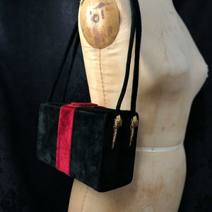 Velvet Gucci-style Box Bag