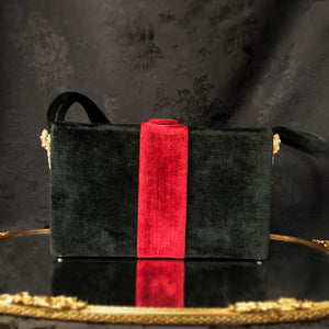 Velvet Gucci-style Box Bag