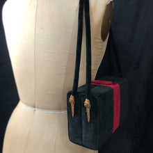 Velvet Gucci-style Box Bag
