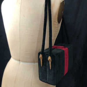 Velvet Gucci-style Box Bag