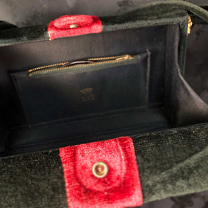 Velvet Gucci-style Box Bag