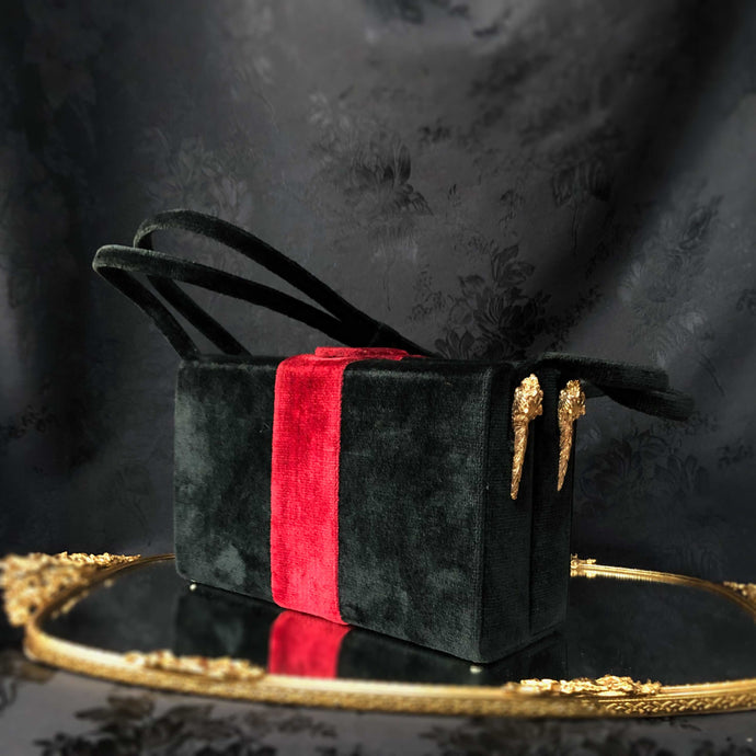 Velvet Gucci-style Box Bag