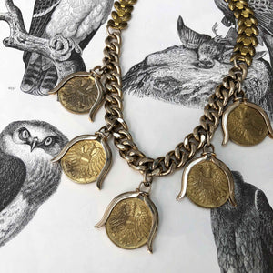 Golden Eagle Coin Necklace