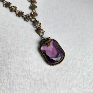 Purple Scallop Necklace