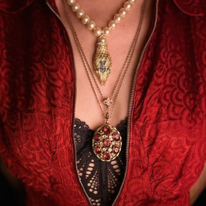 Raspberry Gem Locket