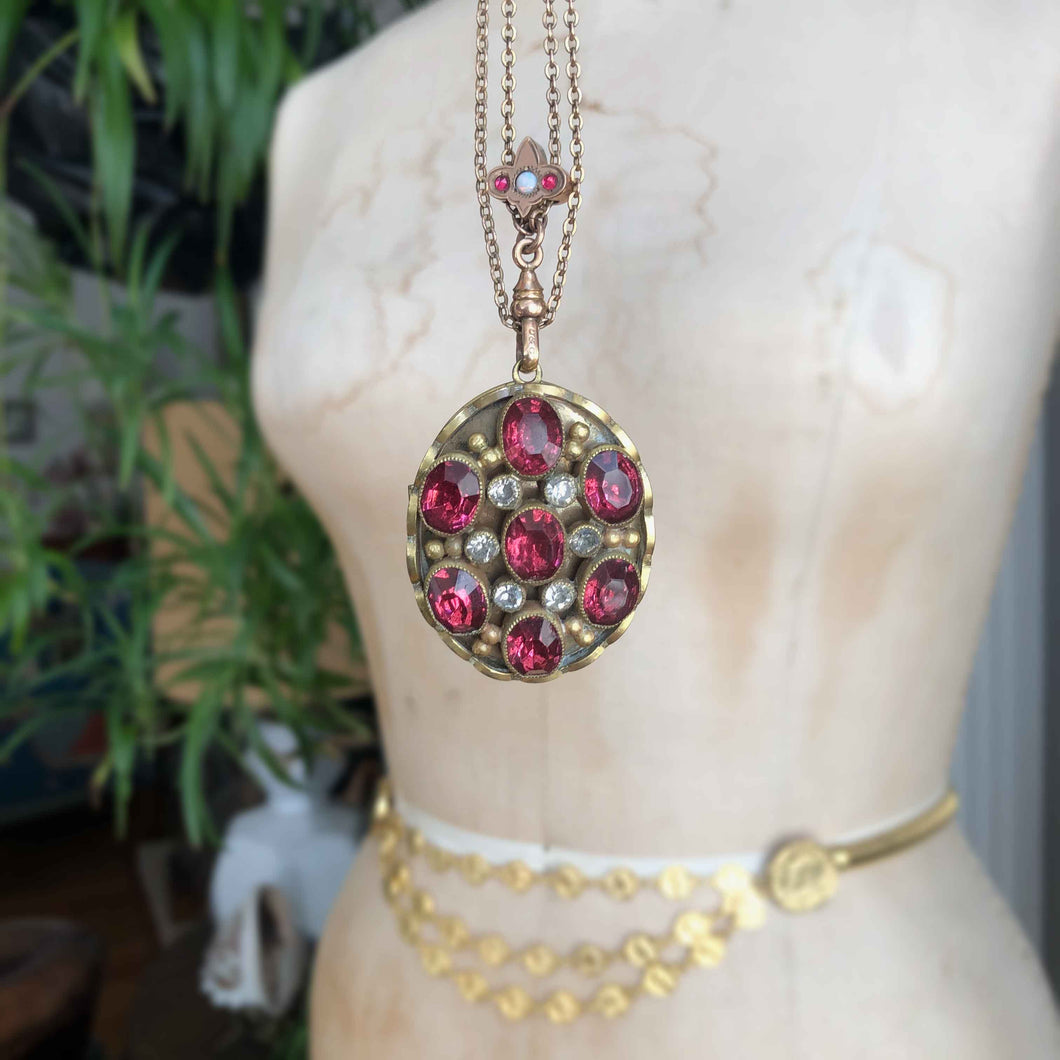 Raspberry Gem Locket