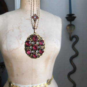 Raspberry Gem Locket
