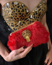 Hollyberry Fur Clutch