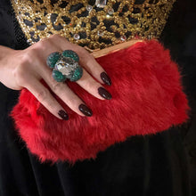 Hollyberry Fur Clutch