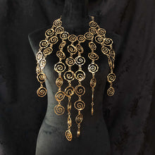Serpentine Spiral Swirls Mega Necklace