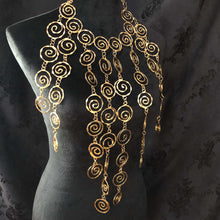 Serpentine Spiral Swirls Mega Necklace