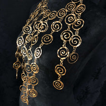 Serpentine Spiral Swirls Mega Necklace