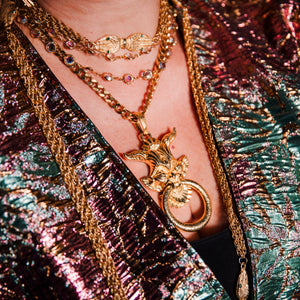 Horned Beast Man Pendant Necklace
