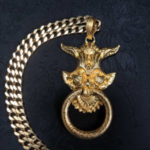 Horned Beast Man Pendant Necklace