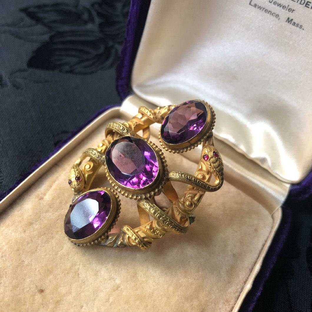 Purple Passion Serpent Brooch