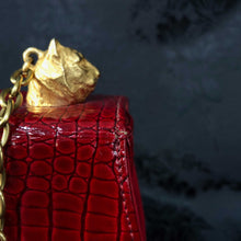 Twin Tigers Bag in Ruby Red