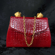 Twin Tigers Bag in Ruby Red