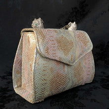 Twin Tigers Bag in Silver Snakeprint