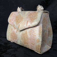 Twin Tigers Bag in Silver Snakeprint