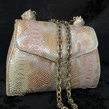 Twin Tigers Bag in Silver Snakeprint