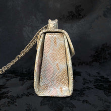 Twin Tigers Bag in Silver Snakeprint