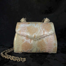 Twin Tigers Bag in Silver Snakeprint