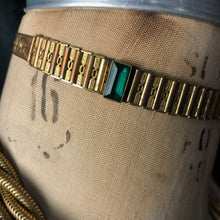 Victorian Faux Emerald Floral Choker