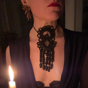 Victorian lace necktie