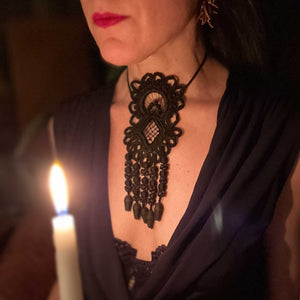 Victorian lace necktie