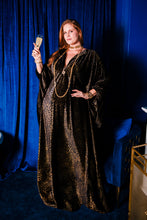 byVINNIK Glissando Kaftan in “Gold Foiled Leopard" Velvet