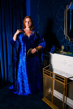 byVIINNIK Glissando Kaftan in “Crushed Velvet" (Royal Blue)