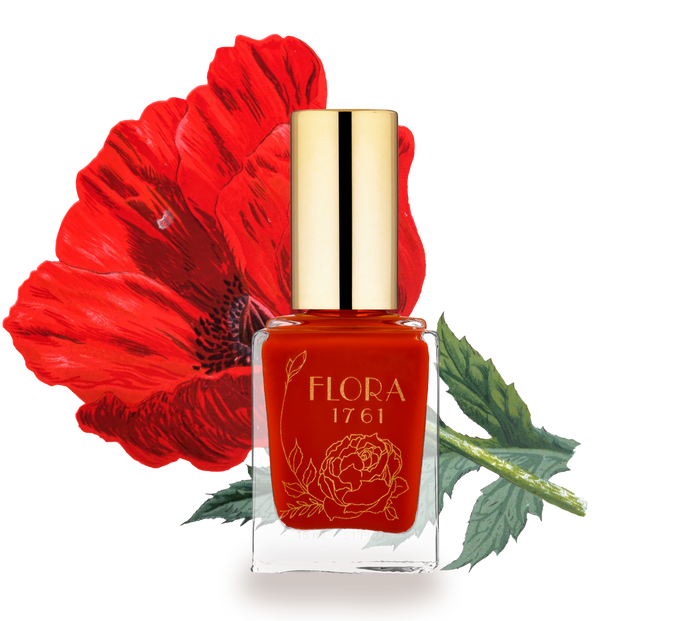 Flora 1761 Nail Lacquer in Flanders Poppy