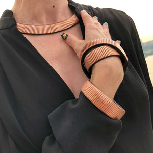 Warm Sunset Omega Collar & Bracelet