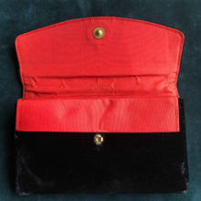 Midnight Black Velvet Clutch
