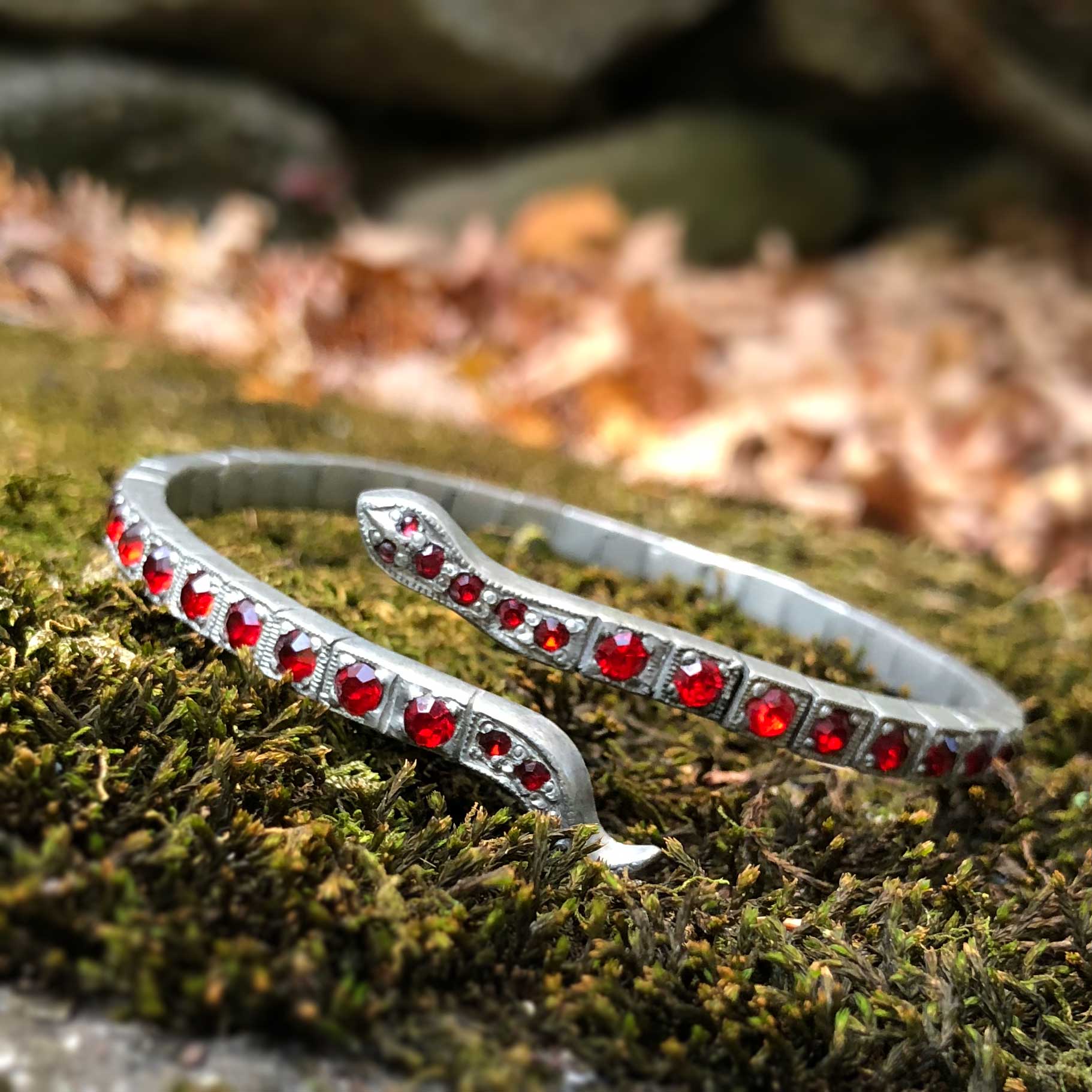 Blood Red Snake Bracelet – Feather & Foxglove